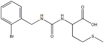 2-({[(2-bromophenyl)methyl]carbamoyl}amino)-4-(methylsulfanyl)butanoic acid,,结构式