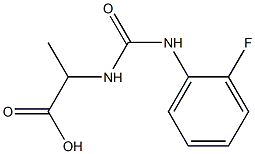 2-({[(2-fluorophenyl)amino]carbonyl}amino)propanoic acid Struktur