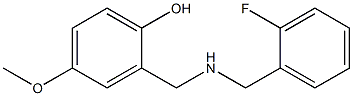 2-({[(2-fluorophenyl)methyl]amino}methyl)-4-methoxyphenol Struktur