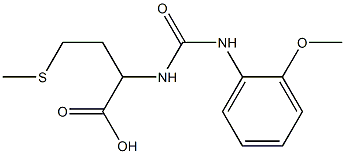 2-({[(2-methoxyphenyl)amino]carbonyl}amino)-4-(methylthio)butanoic acid,,结构式
