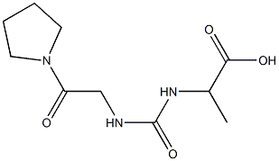 2-({[(2-oxo-2-pyrrolidin-1-ylethyl)amino]carbonyl}amino)propanoic acid Structure