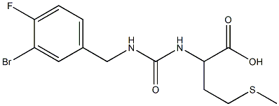 2-({[(3-bromo-4-fluorophenyl)methyl]carbamoyl}amino)-4-(methylsulfanyl)butanoic acid