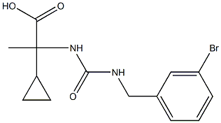 2-({[(3-bromobenzyl)amino]carbonyl}amino)-2-cyclopropylpropanoic acid|