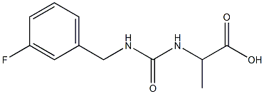 2-({[(3-fluorobenzyl)amino]carbonyl}amino)propanoic acid,,结构式