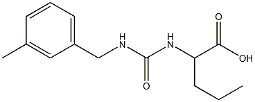 2-({[(3-methylbenzyl)amino]carbonyl}amino)pentanoic acid,,结构式