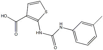 2-({[(3-methylphenyl)amino]carbonyl}amino)thiophene-3-carboxylic acid Structure