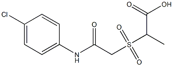 2-({[(4-chlorophenyl)carbamoyl]methane}sulfonyl)propanoic acid Structure