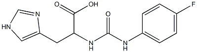 2-({[(4-fluorophenyl)amino]carbonyl}amino)-3-(1H-imidazol-4-yl)propanoic acid Structure