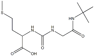 2-({[(tert-butylcarbamoyl)methyl]carbamoyl}amino)-4-(methylsulfanyl)butanoic acid,,结构式