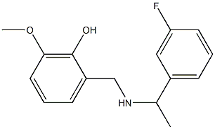 2-({[1-(3-fluorophenyl)ethyl]amino}methyl)-6-methoxyphenol,,结构式