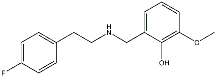 2-({[2-(4-fluorophenyl)ethyl]amino}methyl)-6-methoxyphenol 结构式