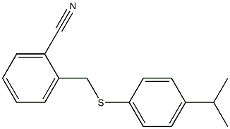 2-({[4-(propan-2-yl)phenyl]sulfanyl}methyl)benzonitrile|