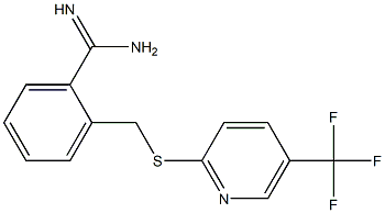 2-({[5-(trifluoromethyl)pyridin-2-yl]sulfanyl}methyl)benzene-1-carboximidamide Structure