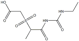 2-({1-[(ethylcarbamoyl)amino]-1-oxopropane-2-}sulfonyl)acetic acid,,结构式