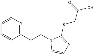 2-({1-[2-(pyridin-2-yl)ethyl]-1H-imidazol-2-yl}sulfanyl)acetic acid Structure