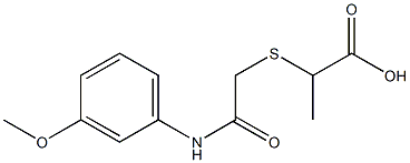 2-({2-[(3-methoxyphenyl)amino]-2-oxoethyl}thio)propanoic acid Structure