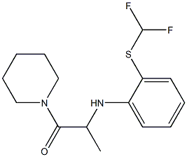 2-({2-[(difluoromethyl)sulfanyl]phenyl}amino)-1-(piperidin-1-yl)propan-1-one|