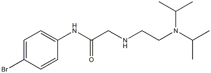 2-({2-[bis(propan-2-yl)amino]ethyl}amino)-N-(4-bromophenyl)acetamide,,结构式