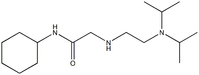 2-({2-[bis(propan-2-yl)amino]ethyl}amino)-N-cyclohexylacetamide,,结构式
