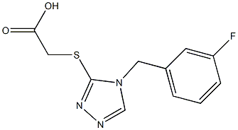 2-({4-[(3-fluorophenyl)methyl]-4H-1,2,4-triazol-3-yl}sulfanyl)acetic acid Structure