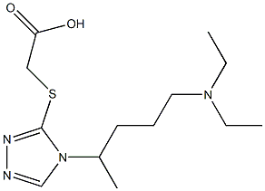 2-({4-[4-(diethylamino)-1-methylbutyl]-4H-1,2,4-triazol-3-yl}sulfanyl)acetic acid Structure