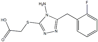 2-({4-amino-5-[(2-fluorophenyl)methyl]-4H-1,2,4-triazol-3-yl}sulfanyl)acetic acid 结构式