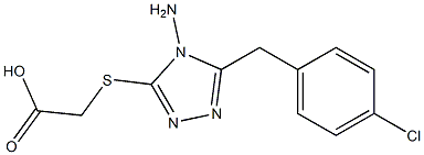 2-({4-amino-5-[(4-chlorophenyl)methyl]-4H-1,2,4-triazol-3-yl}sulfanyl)acetic acid Struktur