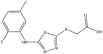 2-({5-[(2-fluoro-5-methylphenyl)amino]-1,3,4-thiadiazol-2-yl}sulfanyl)acetic acid