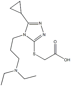 2-({5-cyclopropyl-4-[3-(diethylamino)propyl]-4H-1,2,4-triazol-3-yl}sulfanyl)acetic acid