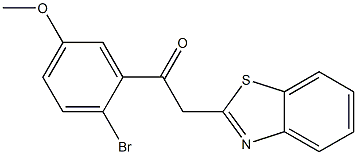 2-(1,3-benzothiazol-2-yl)-1-(2-bromo-5-methoxyphenyl)ethan-1-one,,结构式