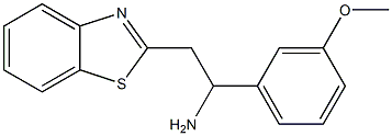 2-(1,3-benzothiazol-2-yl)-1-(3-methoxyphenyl)ethan-1-amine 结构式