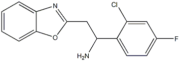 2-(1,3-benzoxazol-2-yl)-1-(2-chloro-4-fluorophenyl)ethan-1-amine 结构式