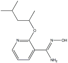 2-(1,3-dimethylbutoxy)-N'-hydroxypyridine-3-carboximidamide 结构式