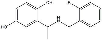 2-(1-{[(2-fluorophenyl)methyl]amino}ethyl)benzene-1,4-diol Struktur