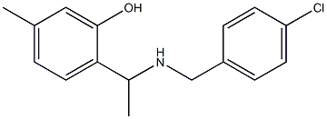 2-(1-{[(4-chlorophenyl)methyl]amino}ethyl)-5-methylphenol,,结构式
