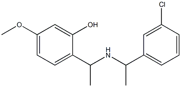 2-(1-{[1-(3-chlorophenyl)ethyl]amino}ethyl)-5-methoxyphenol|