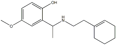 2-(1-{[2-(cyclohex-1-en-1-yl)ethyl]amino}ethyl)-4-methoxyphenol,,结构式