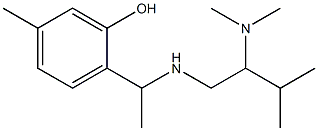 2-(1-{[2-(dimethylamino)-3-methylbutyl]amino}ethyl)-5-methylphenol Structure