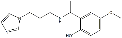 2-(1-{[3-(1H-imidazol-1-yl)propyl]amino}ethyl)-4-methoxyphenol Struktur