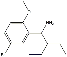 2-(1-amino-2-ethylbutyl)-4-bromo-1-methoxybenzene,,结构式