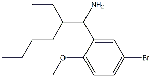 2-(1-amino-2-ethylhexyl)-4-bromo-1-methoxybenzene 结构式