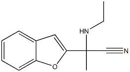 2-(1-benzofuran-2-yl)-2-(ethylamino)propanenitrile 化学構造式
