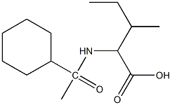 2-(1-cyclohexylacetamido)-3-methylpentanoic acid,,结构式