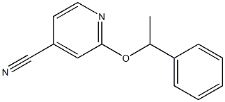 2-(1-phenylethoxy)isonicotinonitrile Structure