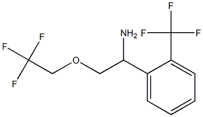 2-(2,2,2-trifluoroethoxy)-1-[2-(trifluoromethyl)phenyl]ethanamine Struktur