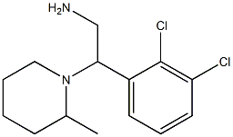 2-(2,3-dichlorophenyl)-2-(2-methylpiperidin-1-yl)ethan-1-amine Struktur