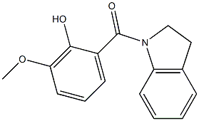 2-(2,3-dihydro-1H-indol-1-ylcarbonyl)-6-methoxyphenol Structure