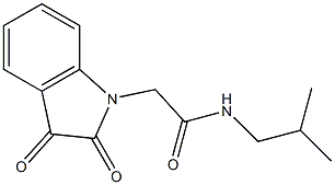 2-(2,3-dioxo-2,3-dihydro-1H-indol-1-yl)-N-(2-methylpropyl)acetamide,,结构式