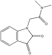 2-(2,3-dioxo-2,3-dihydro-1H-indol-1-yl)-N,N-dimethylacetamide 化学構造式