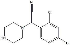 2-(2,4-dichlorophenyl)-2-(piperazin-1-yl)acetonitrile,,结构式